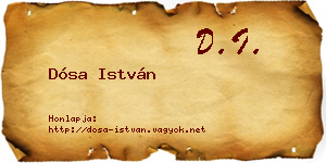 Dósa István névjegykártya