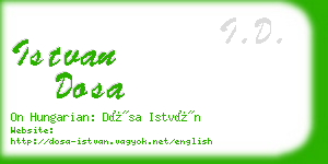 istvan dosa business card